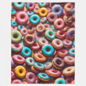 Leckeres Donut-Muster Fleecedecke (Vorderseite)
