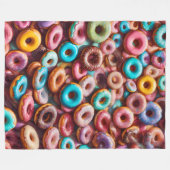 Leckeres Donut-Muster Fleecedecke (Vorderseite (Horizontal))