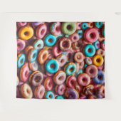 Leckeres Donut-Muster Wandteppich (Vorderseite (Horizontal))