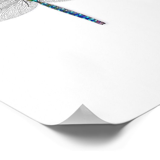 Leckeres Dragonfly Art Print Poster (Ecke)