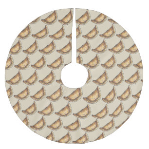 Leckeres Empanadas Spanisch Lateinamerikanisches G Polyester Weihnachtsbaumdecke