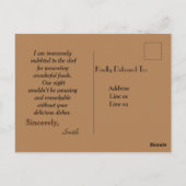 Leckeres Essen Postkarte (Rückseite)