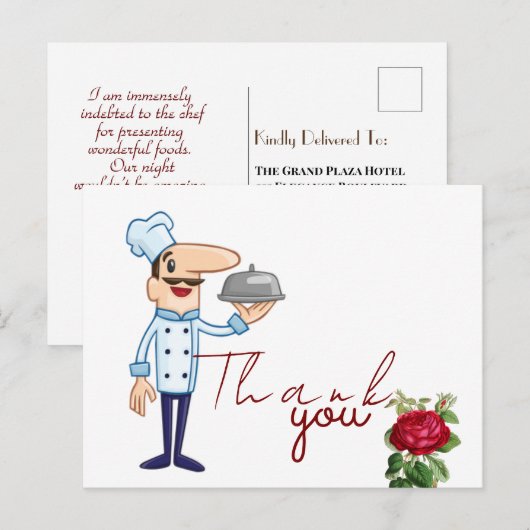 Leckeres Essen Postkarte (Vorne/Hinten)