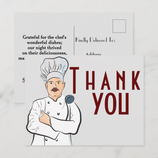 Leckeres Essen Postkarte (Vorne/Hinten)