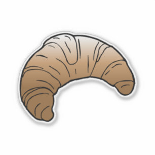 Leckeres französisches Buttercroissant Aufkleber