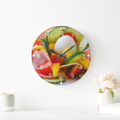 Leckeres Gemüse Salate Food Picture Große Wanduhr (Zuhause)