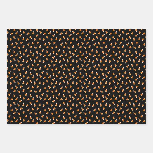 Leckeres Halloween Skull & Candy Cornmuster Geschenkpapier Set (Vorderseite)