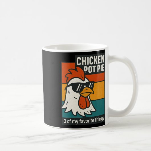 Leckeres Hühnchen-Pot-Pie-Funny-Retro-Humor Kaffeetasse (Rechts)