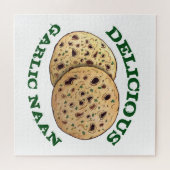 Leckeres Knoblauch Naan Broad Indian Flatbrot Nahr Puzzle (Horizontal)