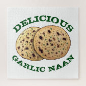 Leckeres Knoblauch Naan Broad Indian Flatbrot Nahr Puzzle (Vertikal)