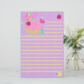 Leckeres Kuchen-Briefpapier Briefpapier (Stehend Vorderseite)