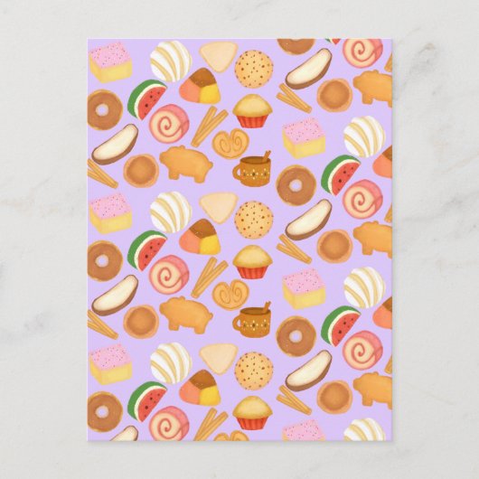 Leckeres mexikanisches Pan Dulce Süßbrot Postkarte (Vorderseite)