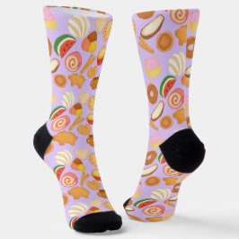 Leckeres mexikanisches Pan Dulce Süßbrot Socken