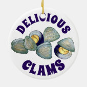 Leckeres New England RI Steamed Clams Keramik Ornament (Hinten)