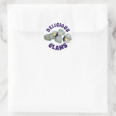 Leckeres New England RI Steamed Clams Runder Aufkleber (Tasche)