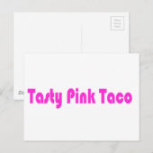 Leckeres Pink Taco Postkarte (Vorne/Hinten)
