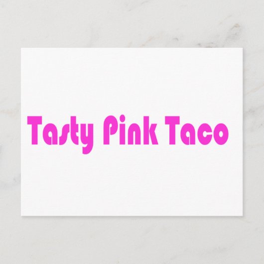 Leckeres Pink Taco Postkarte (Vorderseite)