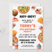 Leckeres Pizza Party Geburtstag Einladung (Vorderseite)