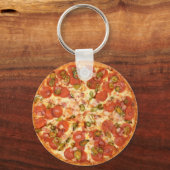 leckeres Pizza Pepperoni jalapeno Foto Schlüsselanhänger (Vorderseite)