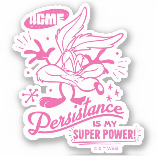 Leckeres Retro WILE E. COYOTE™ Aufkleber (Vorderseite)