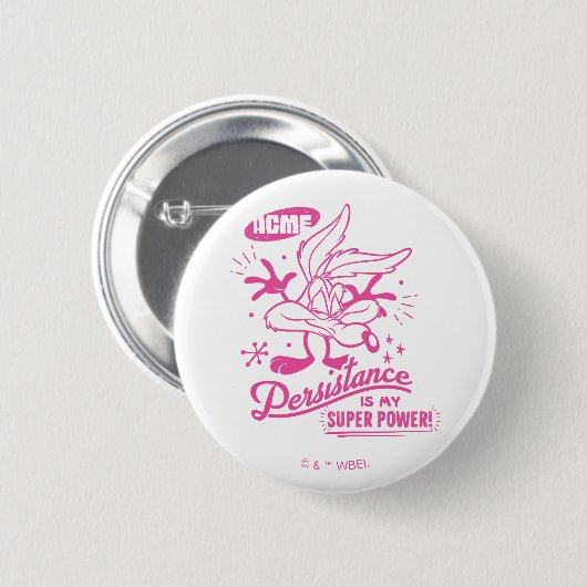 Leckeres Retro WILE E. COYOTE™ Button (Vorne & Hinten)
