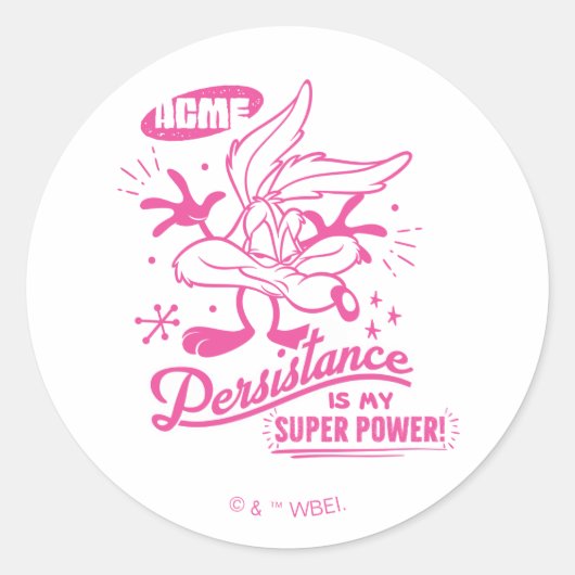 Leckeres Retro WILE E. COYOTE™ Runder Aufkleber (Vorderseite)