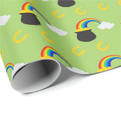 Leckeres St. Patrick's Day Pot of Gold & Rainbow Geschenkpapier (Rolleneckpunkt)