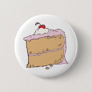 leckeres Stück Kuchen Button