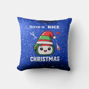 Leckeres Sushi Weihnachten Kissen