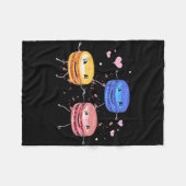 Leckeres süßes Cheerleading-Macaron-Geschenk  Fleecedecke (Vorderseite (Horizontal))