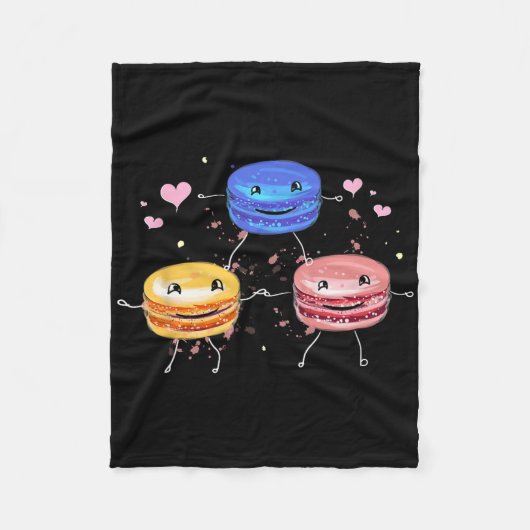 Leckeres süßes Cheerleading-Macaron-Geschenk  Fleecedecke (Vorderseite)