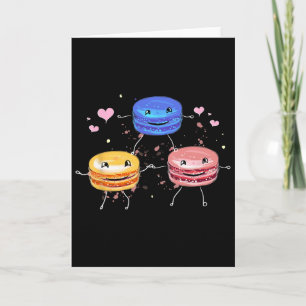 Leckeres süßes Cheerleading-Macaron-Geschenk Karte