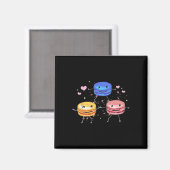 Leckeres süßes Cheerleading-Macaron-Geschenk  Magnet (Vorderseite/Rückseite)