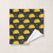 Leckeres Taco-Muster Badhandtuch Set (Waschlappen)