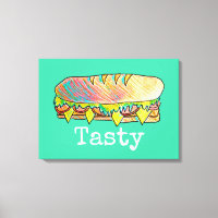 Leckeres Untersandwich niedliche Küche Kunst