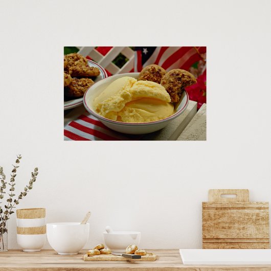 Leckeres Vanilla-Eis Poster (Küche)