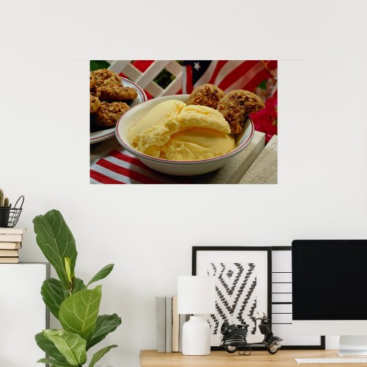 Leckeres Vanilla-Eis Poster (Heimbüro)