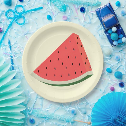 Leckeres Watermelon - Süß - Pappteller (Party)