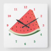 Leckeres Watermelon - Süß - Quadratische Wanduhr (Vorderseite)