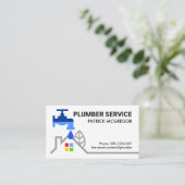 Leckfaucet auf Zuhause-Plumbing Visitenkarte (Stehend Vorderseite)