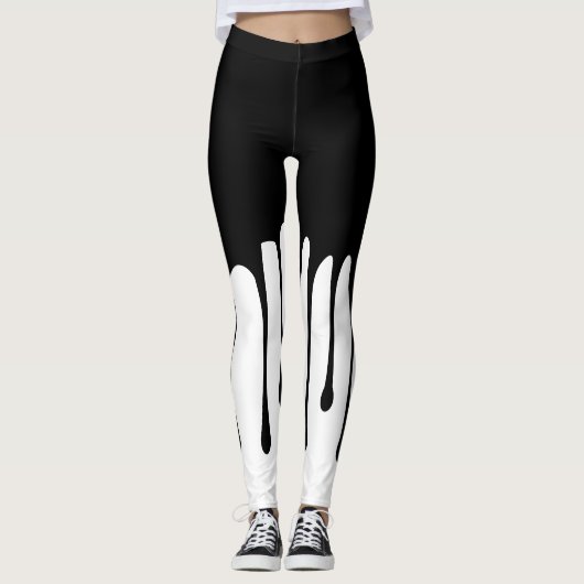 Leckschwarz Leggings (Vorderseite)