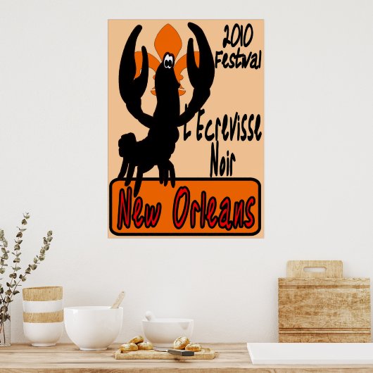 L'Ecrevisse Noir Poster (Küche)