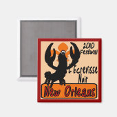 L'Ecrevisse Noir The Black Crawfish Festival 2010 Magnet (Vorderseite/Rückseite)