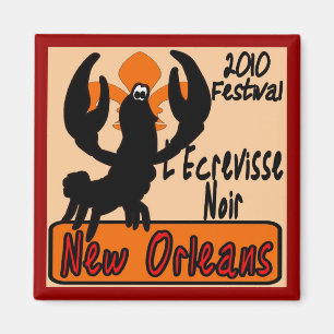 L'Ecrevisse Noir The Black Crawfish Festival 2010 Magnet