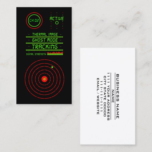 LED-Anzeige des Detektivbüros für private Ermittlu Visitenkarte (Vorne/Hinten)