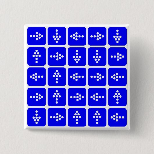 LED Arrow Square blau Button (Vorderseite)