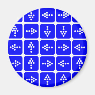 LED Arrow Square blau Magnet