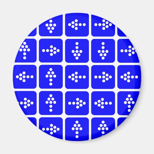 LED Arrow Square blau Magnet (Vorne)