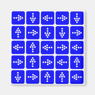 LED Arrow Square blau Magnet