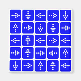LED Arrow Square blau Magnet